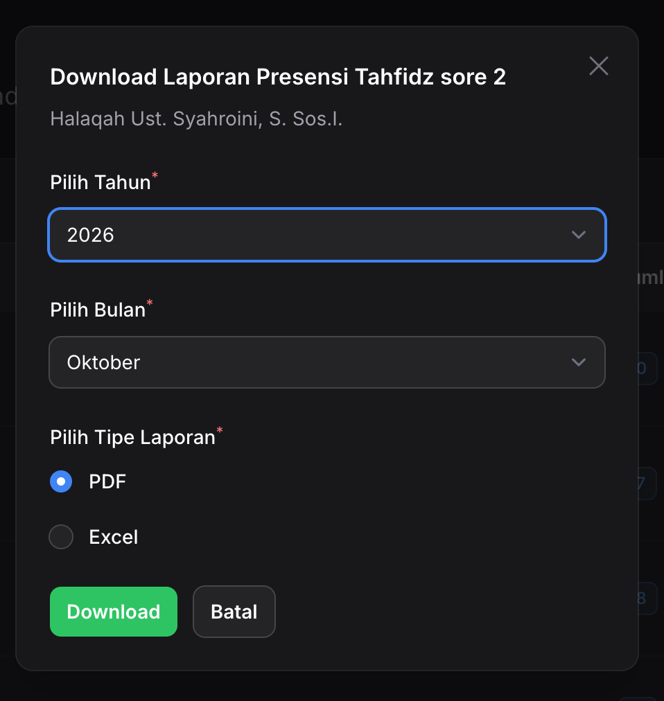 Generate Laporan